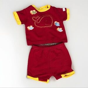 Vintage McBaby 90s 0-3M Baby Outfit Set Fish Print 100% Cotton McDonald’s